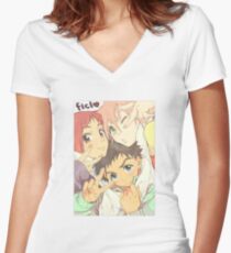 FLCL Women's Fitted V-Neck T-Shirt