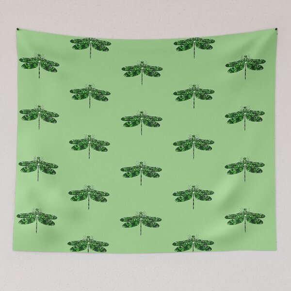 Item preview, Dragonfly Patterned Green designed and sold by IJStanding.