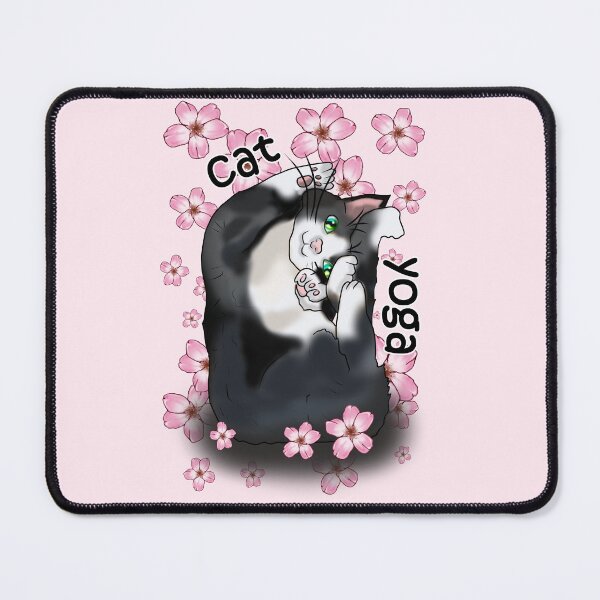 Item preview, cat yoga with flowers designed and sold by BeingNow.