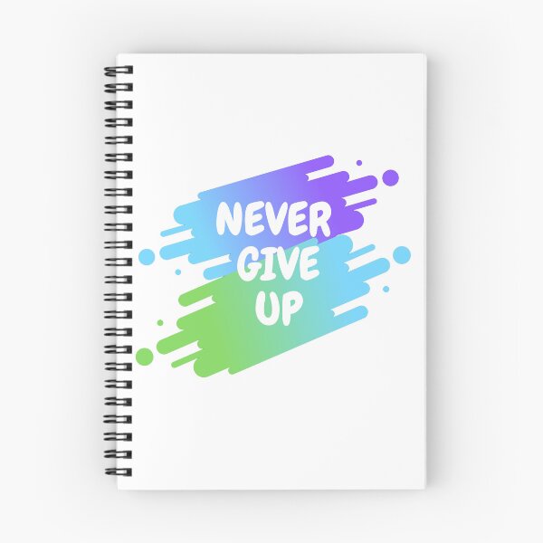 Item preview, never give up tshirt art design designed and sold by Navodkawshal.