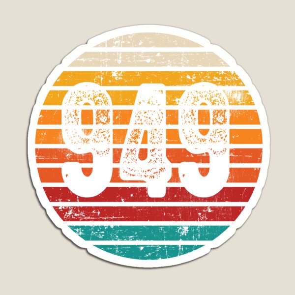 Item preview, Distressed Vintage Sunset 949 Area Code designed and sold by Gold Wings Tees.