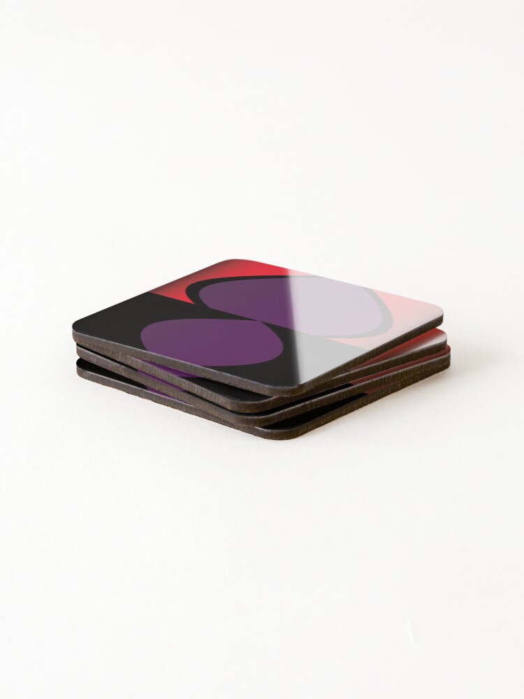 Thumbnail 4 of 5, Coasters (Set of 4), Smooth Colorful Pattern designed and sold by RGSMOOTHFINGER.