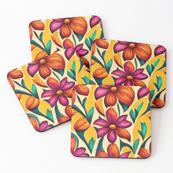Item preview, Colorful Flower Wallpaper Pattern  designed and sold by thisisallahoax.