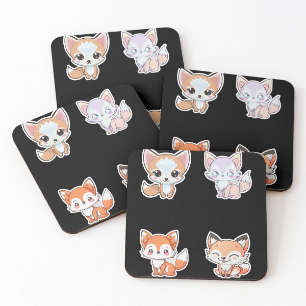 Item preview, Cute Fox Sticker Pack designed and sold by MidJourneymen.