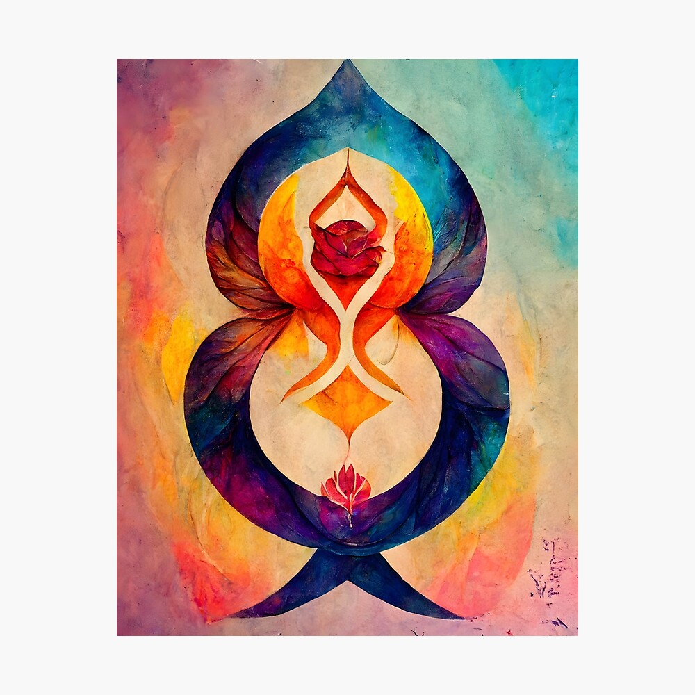 Symbol of Infinite Sacred Feminine - spiritual art spiritual artwork  spirituality wellness well-being divine feminine yoni Art Print by  LvSoulCreations