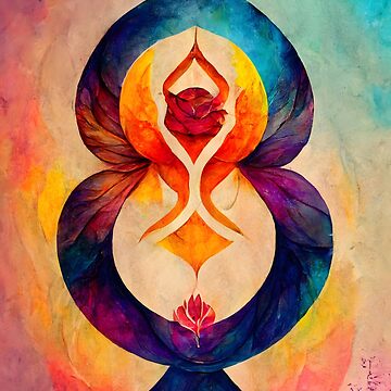 Symbol of Infinite Sacred Feminine - spiritual art spiritual artwork  spirituality wellness well-being divine feminine yoni Poster by  LvSoulCreations