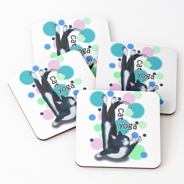 Item preview, cat yoga with dots designed and sold by BeingNow.