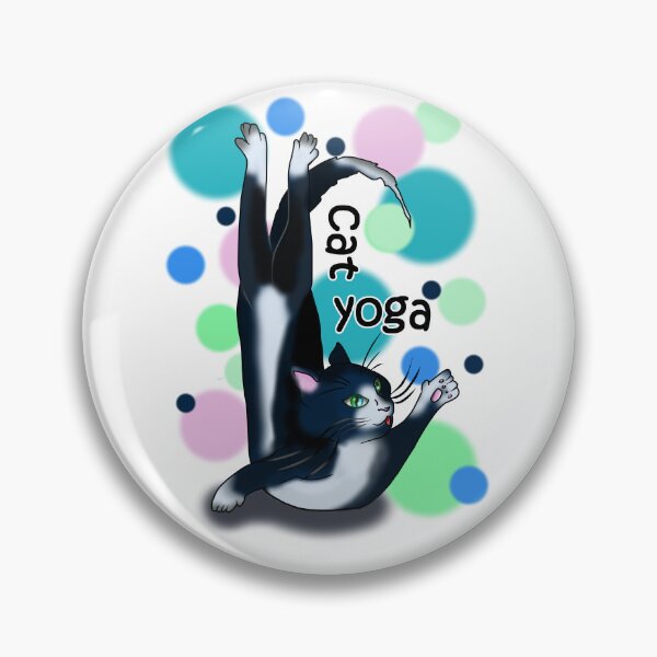 Item preview, cat yoga with dots designed and sold by BeingNow.