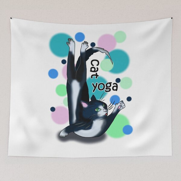 Item preview, cat yoga with dots designed and sold by BeingNow.