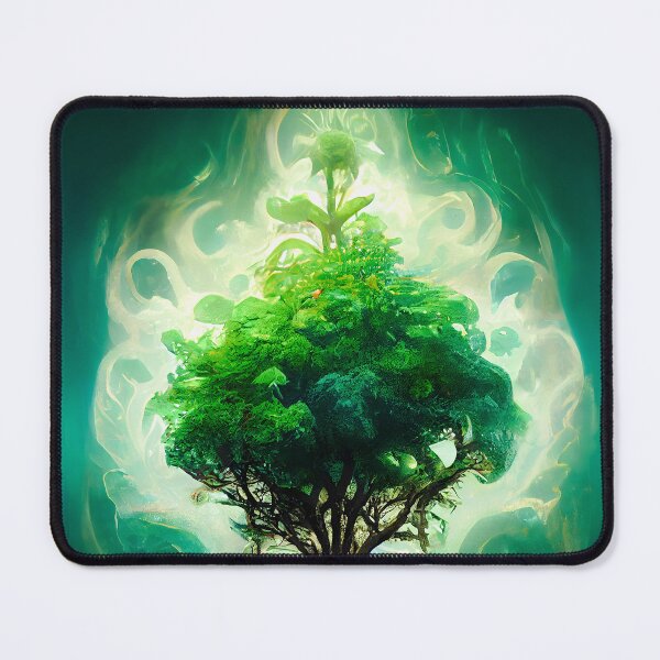 Item preview, Magic Green Tree of Life Flowing Energy - spiritual art spiritual artwork spirituality wellness well-being designed and sold by LvSoulCreations.