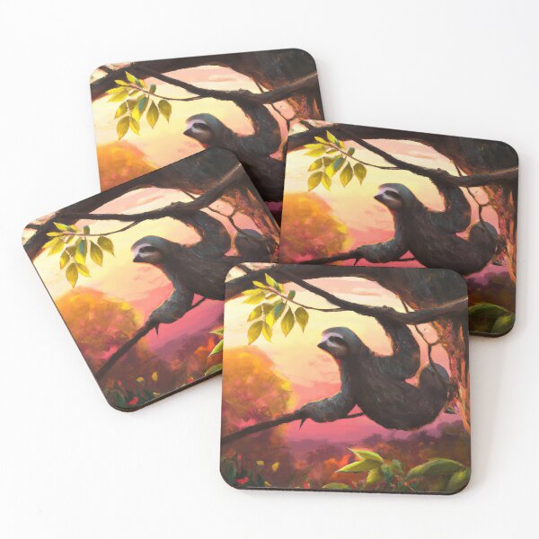 Item preview, A sloth on a tree impressionist style designed and sold by arkantus.