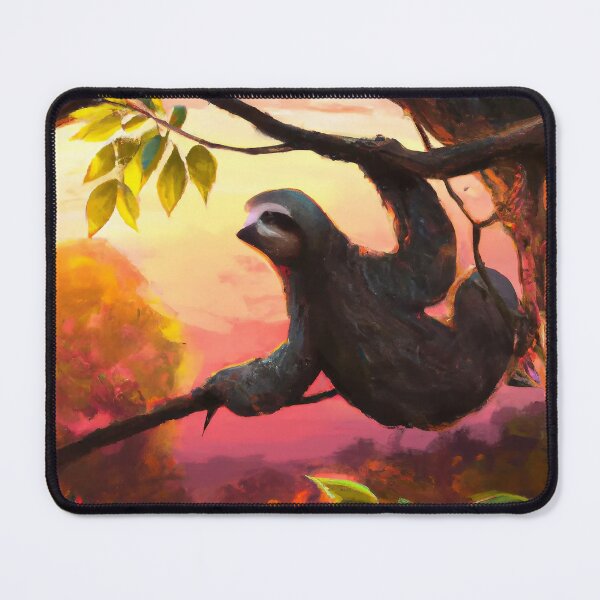 Item preview, A sloth on a tree impressionist style designed and sold by arkantus.