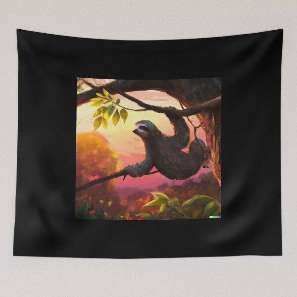 Item preview, A sloth on a tree impressionist style designed and sold by arkantus.