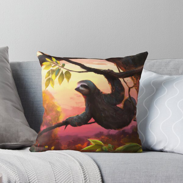 Item preview, A sloth on a tree impressionist style designed and sold by arkantus.
