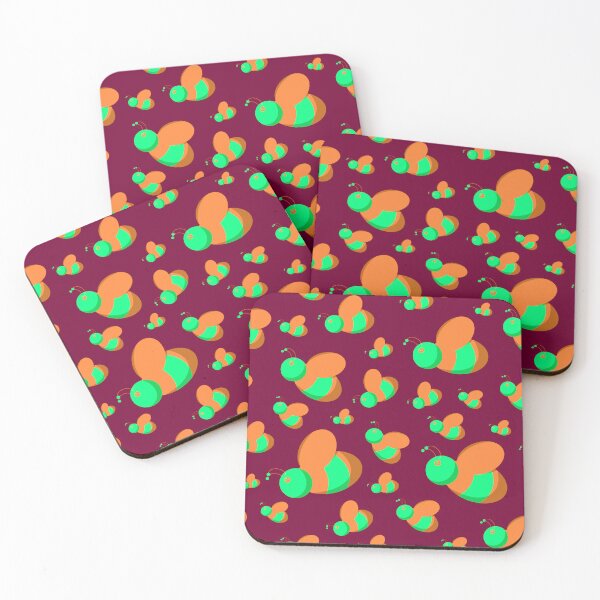 Item preview, Flight of the Orange-Green Bees - Bee Patterns designed and sold by IJStanding.