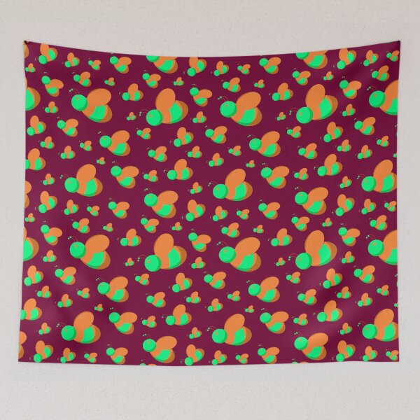 Item preview, Flight of the Orange-Green Bees - Bee Patterns designed and sold by IJStanding.