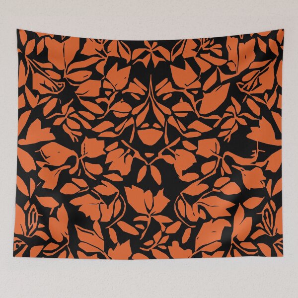 Item preview, Spring Buds, Geometric Design, In Black And Burnt Orange. designed and sold by I-Desire.