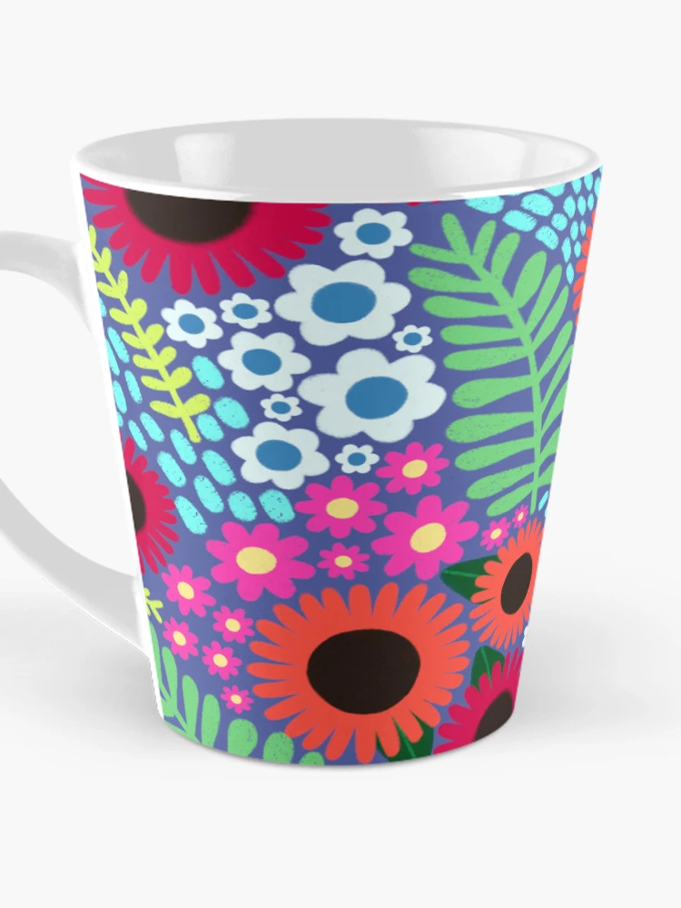 Thumbnail 3 of 4, Coffee Mug, Flower Pattern designed and sold by AlwaysBeColoring.