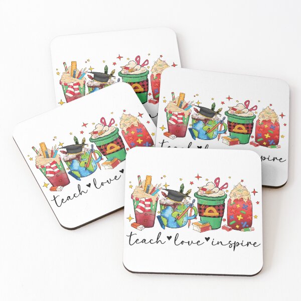 Item preview, Teach Love Inspire Back to School Cute Coffee Lover Teacher designed and sold by MintedFresh.