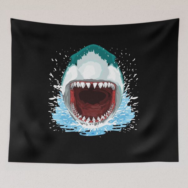 Item preview, Shark with Open Mouth and Teeth designed and sold by Ibu83.