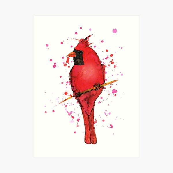 5D Diamond Painting Red Cardinal Panel Abstract Kit