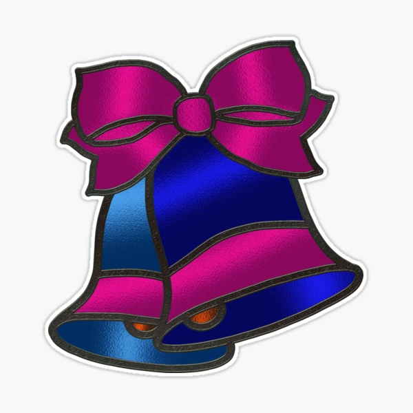 Hand-drawn Purple Bow Kiss-Cut Stickers