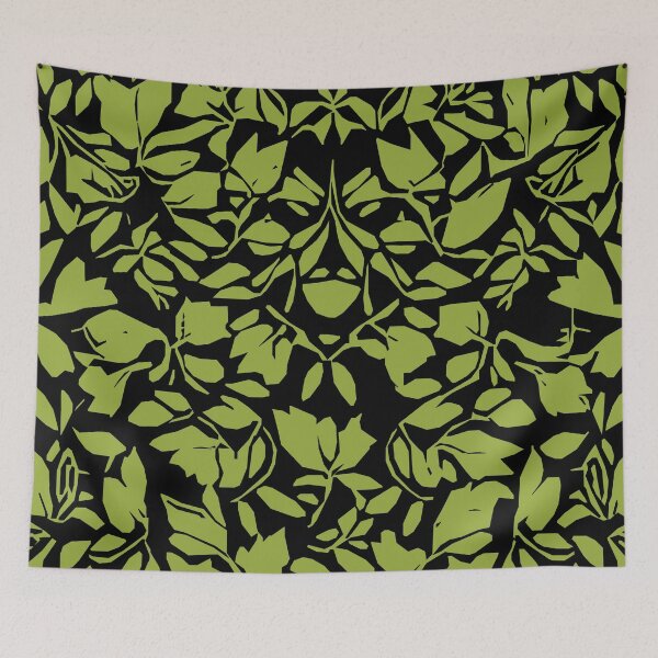 Item preview, Spring Buds, Geometric Design, In Black And Lime. designed and sold by I-Desire.
