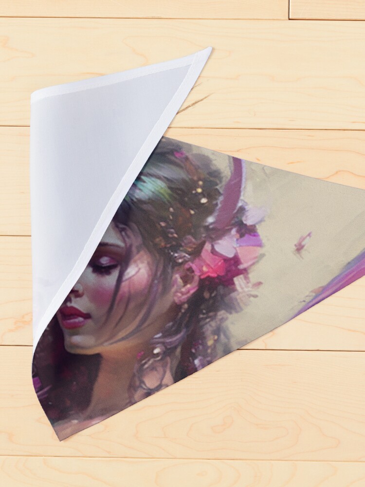 Alternate view of Fairy Abstract Rainbow Art Print / Fairy Bedroom Decor / Fairy Decorations For Birthday Party / Fairy Lover / Magical Forest Illustration / Fairy Christmas Gift Pet Bandana