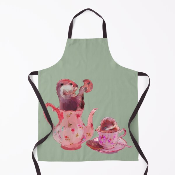 Item preview, Otters having tea designed and sold by donnadavisart.