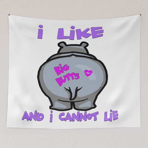 Item preview, I like Big Hippo Butts and I cannot lie designed and sold by Hippogal.