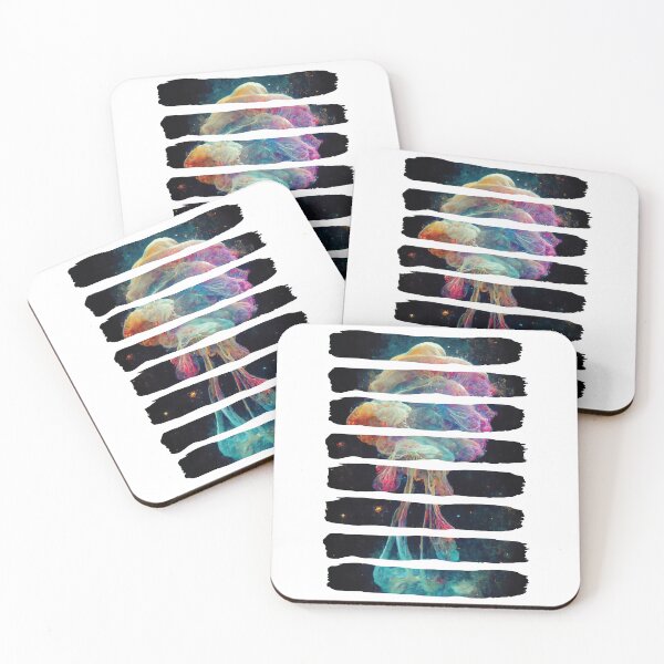 Item preview, Psychedelic Jellyfish In Space Colorful Nebula Universe designed and sold by MintedFresh.