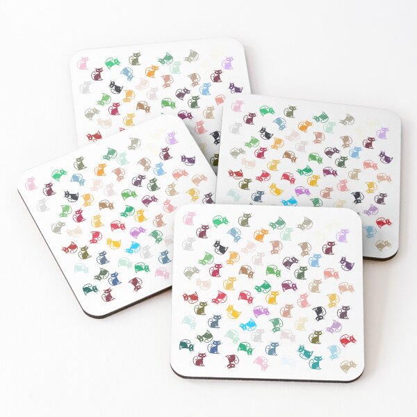 Item preview, Color Cat Pattern designed and sold by Pixel4Art.