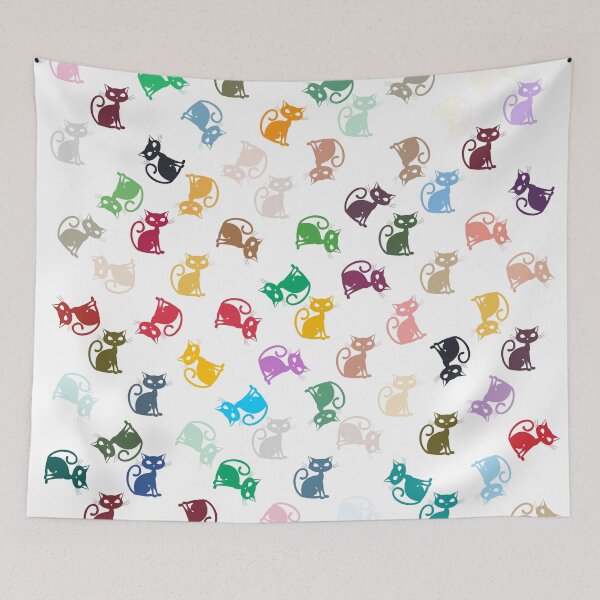 Item preview, Color Cat Pattern designed and sold by Pixel4Art.