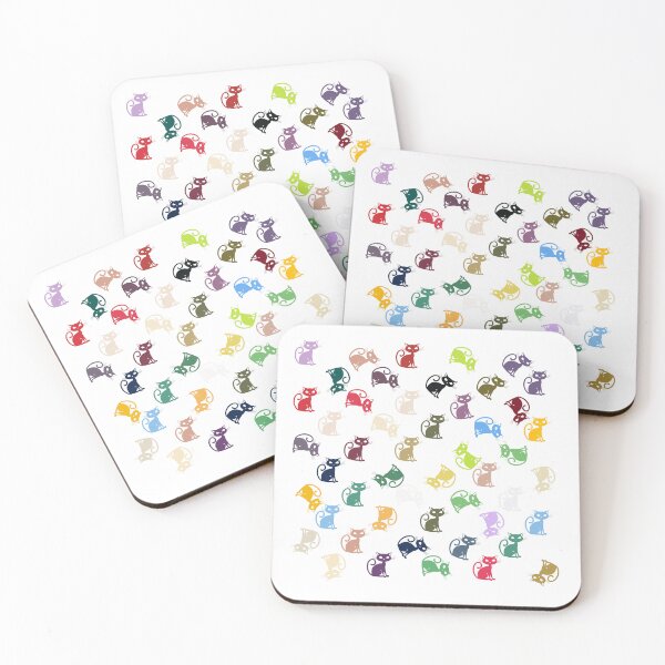 Item preview, Color Cat Pattern designed and sold by Pixel4Art.