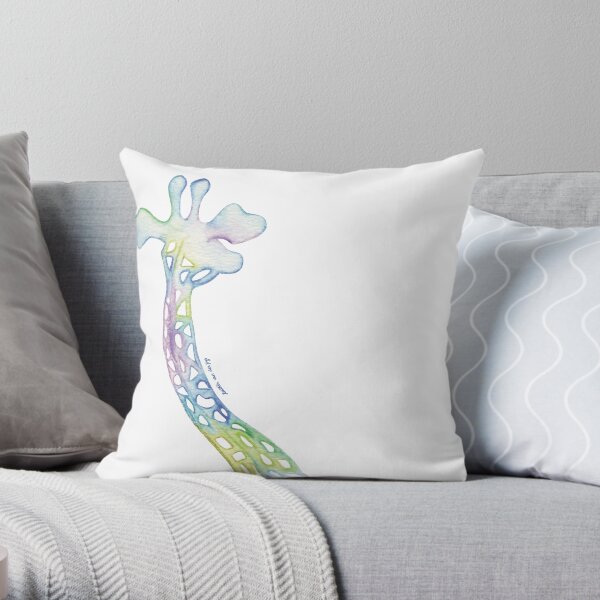 Mr. Cool Giraffe Throw Pillow