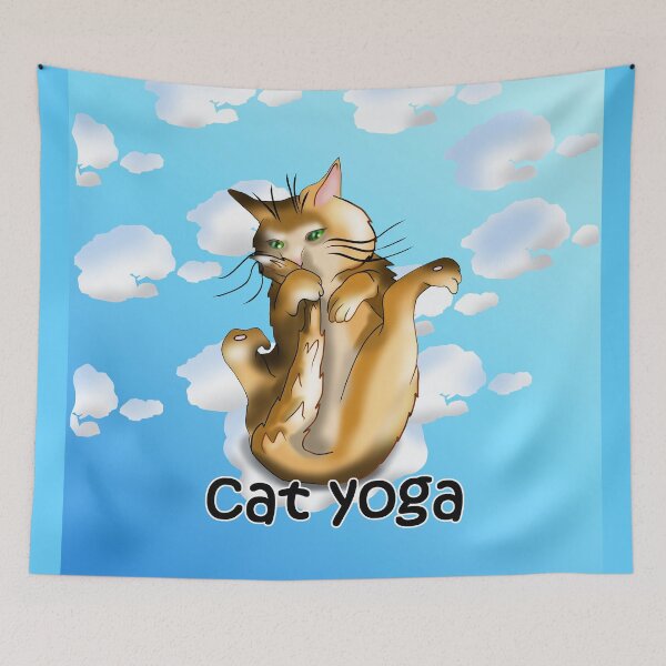 Item preview, cat yoga tail stretch designed and sold by BeingNow.