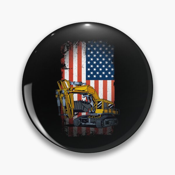 Item preview, Funny Excavator Heavy Machinery US Flag designed and sold by MarkusShirts.