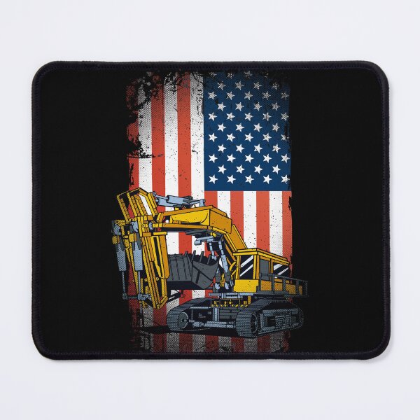 Item preview, Funny Excavator Heavy Machinery US Flag designed and sold by MarkusShirts.