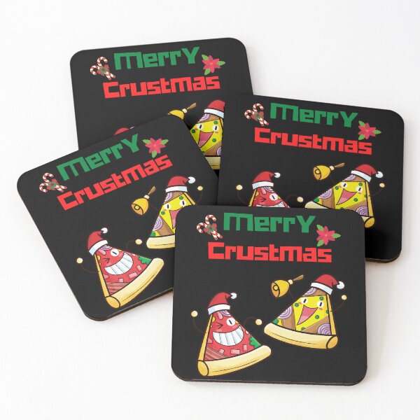 Item preview,  Merry Crustmas - Kawaii Pizza Slices designed and sold by Georgy09.