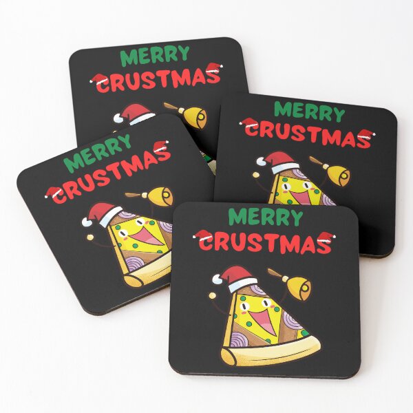 Item preview, Merry Crustmas - Kawaii Yellow Pizza Slice designed and sold by Georgy09.