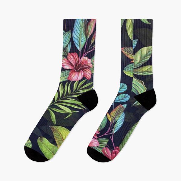 Item preview, Digital Abstract Tropical Paradise Pattern Palm Passion Flower Tree Leaves & Plants& Plants designed and sold by WearWolfDesigns.