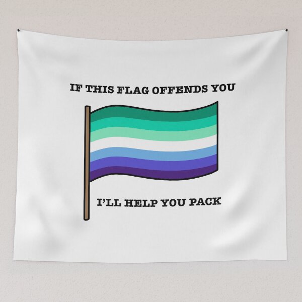 Item preview, Trans Inclusive Gay Men If This Flag Offends You Parody designed and sold by CJ Vanderbeek.