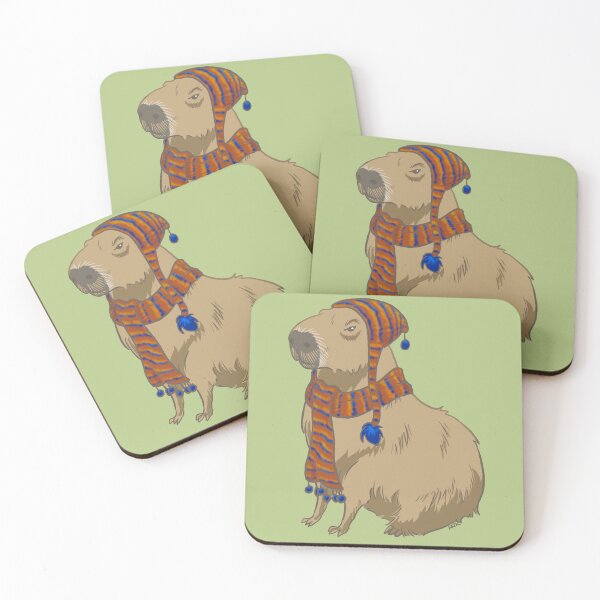 Item preview,  Anime-style Capybara Just Sitting There with Hat and Scarf designed and sold by RJKpoyp.