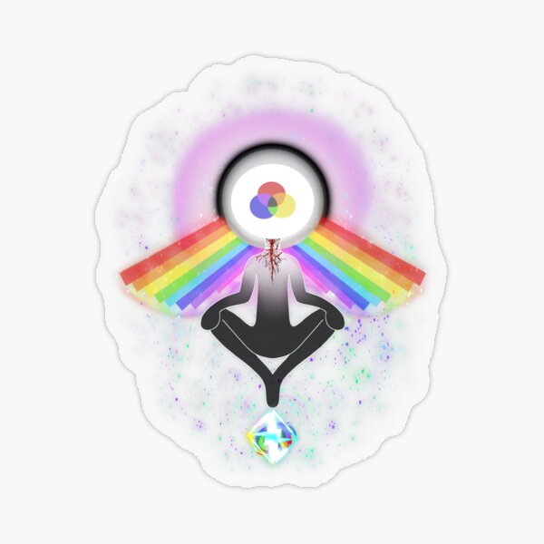 Radiant Moon Diamond Rainbow Suncatcher Sticker
