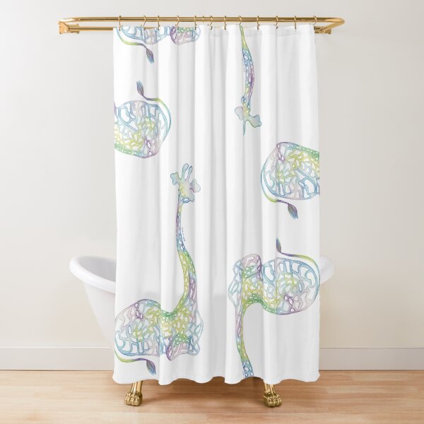Mr. Cool Giraffe Tight Pattern Shower Curtain
