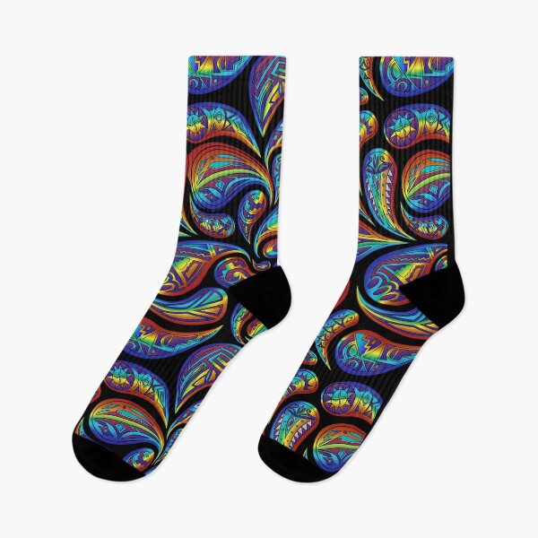 Item preview, Native American Inspired Rainbow Paisley Pattern Digital Painting By Kasey Dutton designed and sold by Caummon Thread.