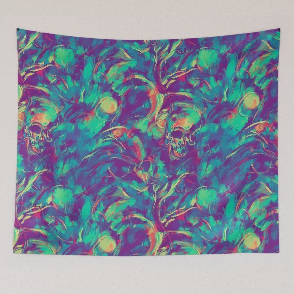Item preview, ACID SKULL - Teal #934544 designed and sold by SmokinShroomz.