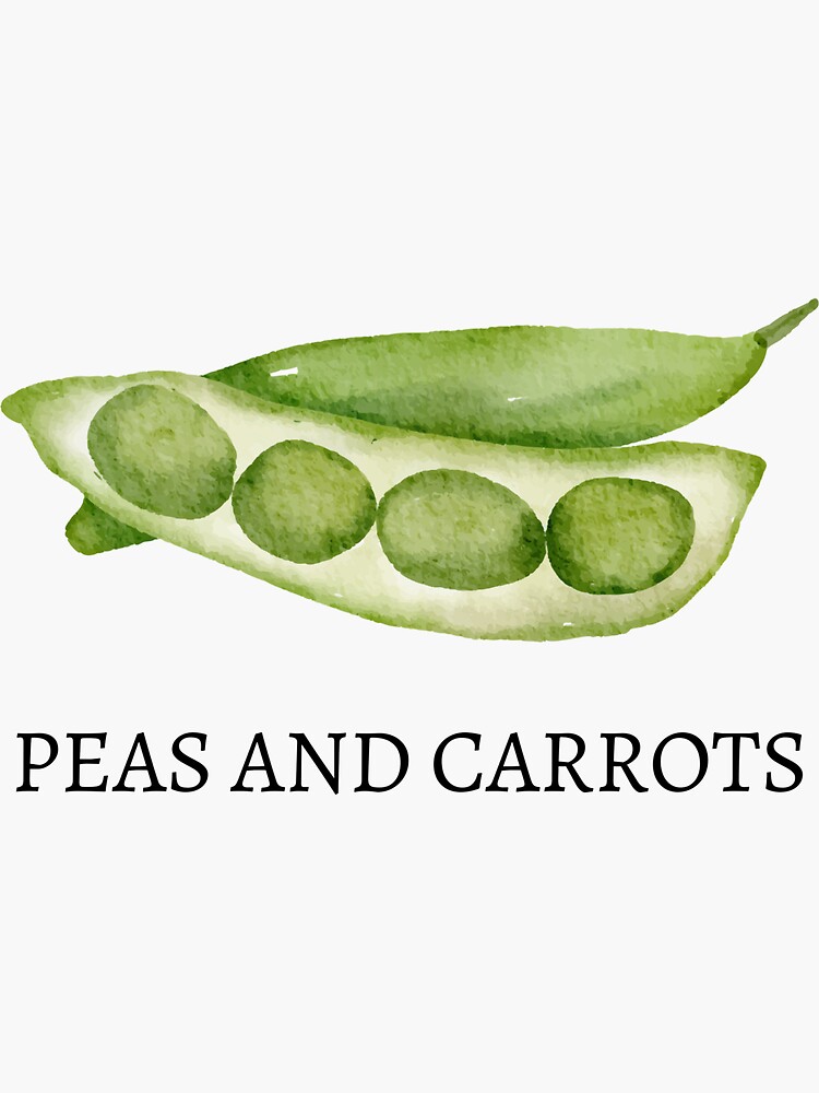 "Peas And Carrots Design" Sticker for Sale by BerryFairy Redbubble