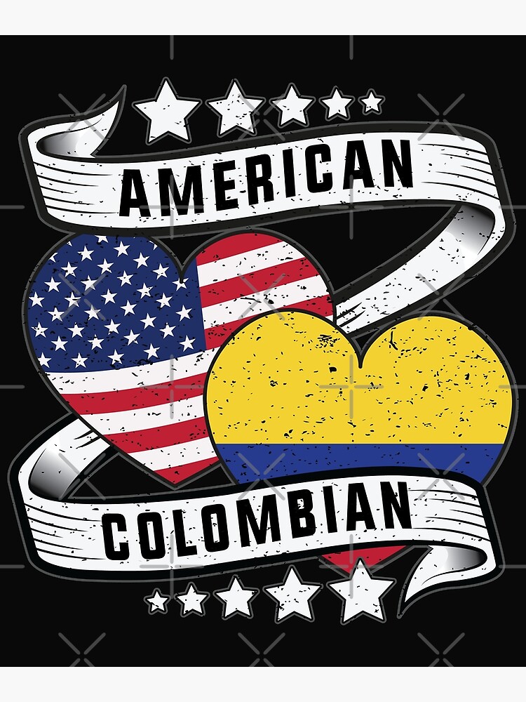 Colombia USA Flag Heart Colombiano Americans Love Zip Pouch by Zachaf Anwen  - Pixels