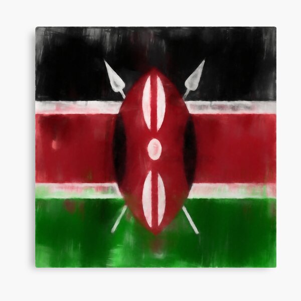 Kenyan Flag No. 1, Series 1 Canvas Print